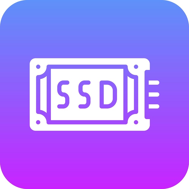 Ilustración del icono vectorial Ssd del conjunto de iconos de computadora y hardware