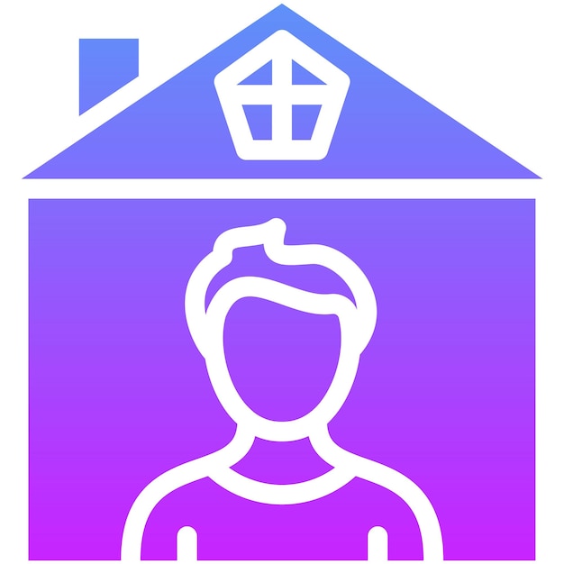 Ilustración del icono vectorial de Stay at Home del conjunto de iconos de estilos de vida