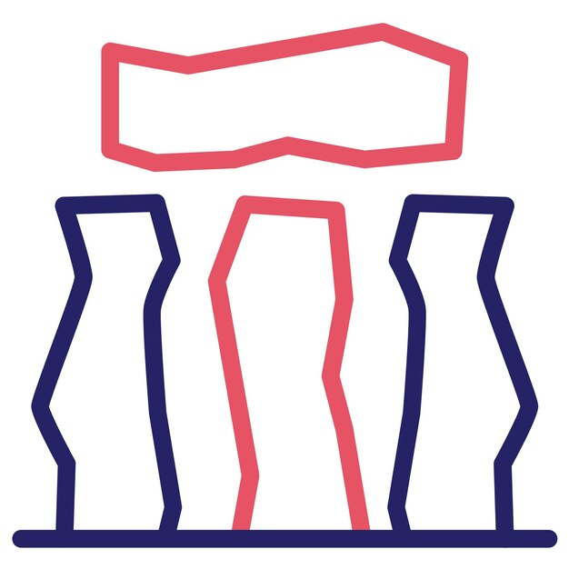Ilustración del icono vectorial de Stonehenge del conjunto de iconos de la civilización antigua