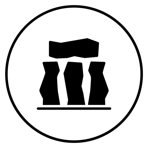 Vector ilustración del icono vectorial de stonehenge del conjunto de iconos de la civilización antigua