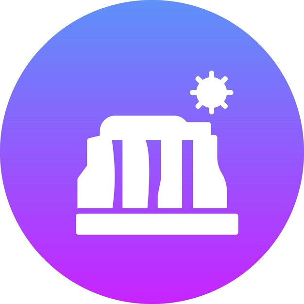 Vector ilustración del icono vectorial de stonehenge del conjunto de iconos de la historia