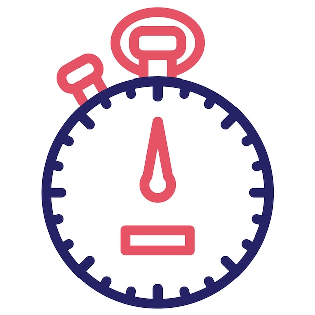 Ilustración del icono vectorial de StopWatch del conjunto de iconos de aptitud física