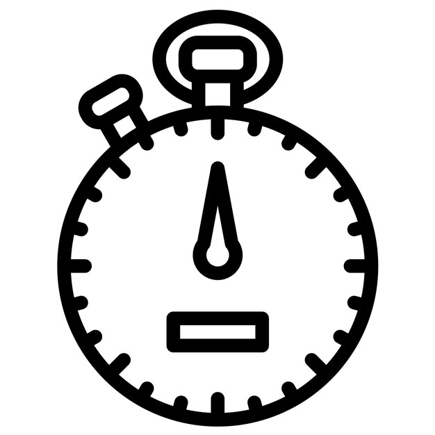 Ilustración del icono vectorial de StopWatch del conjunto de iconos de aptitud física