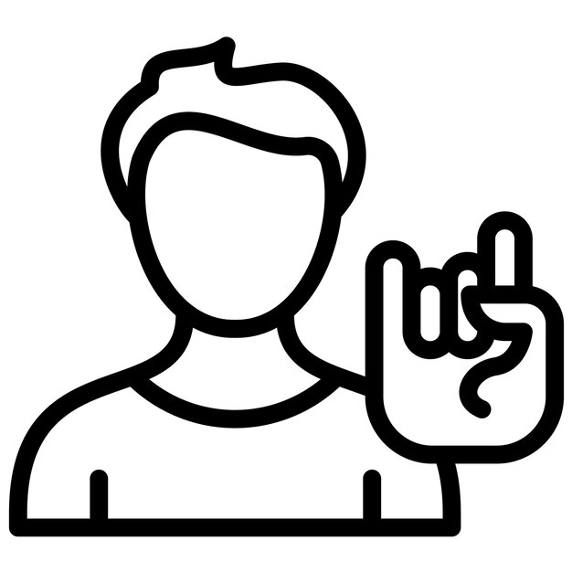 Ilustración del icono vectorial de subcultura del conjunto de iconos de estilos de vida