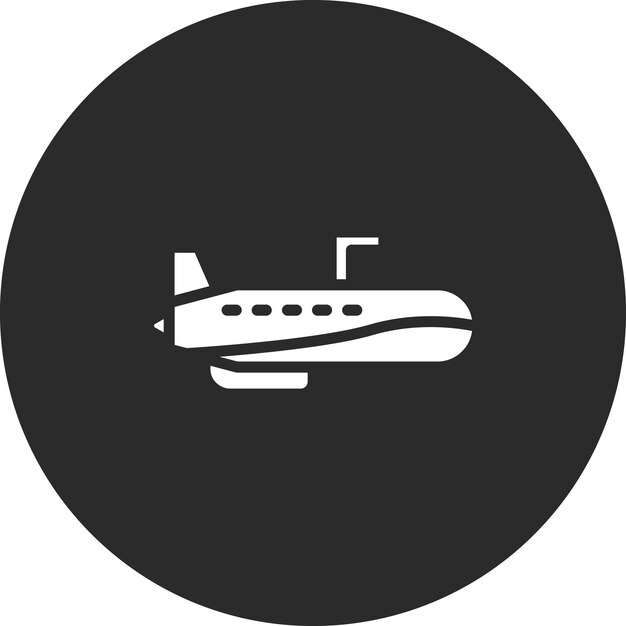 Ilustración del icono vectorial submarino del conjunto de iconos de transporte