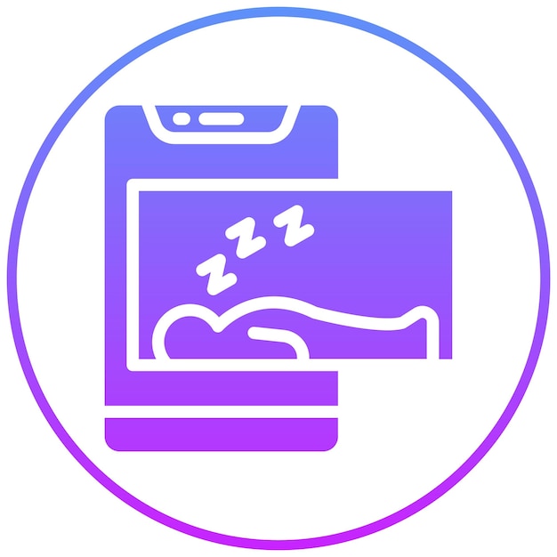 Ilustración del icono vectorial del sueño del conjunto de iconos de la aplicación Workout