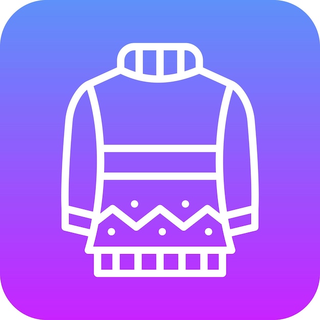 Ilustración del icono vectorial del suéter del conjunto de iconos de moda