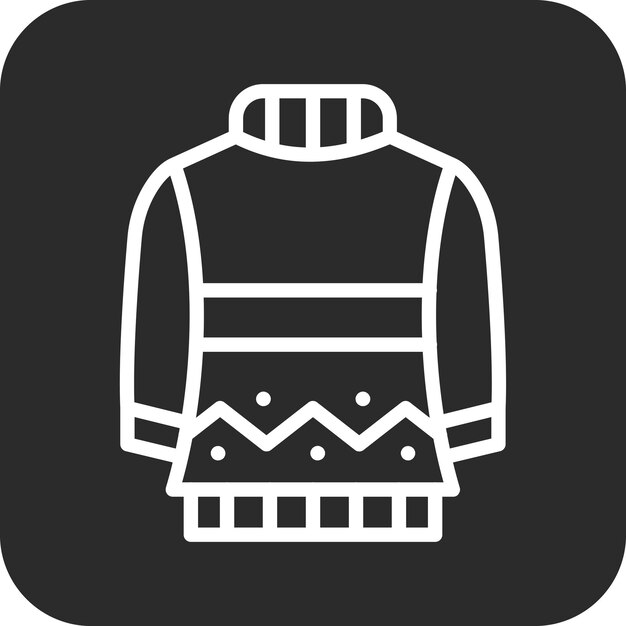 Ilustración del icono vectorial del suéter del conjunto de iconos de moda