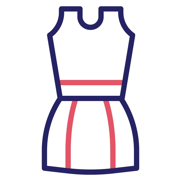 Ilustración del icono vectorial de Sundress del conjunto de iconos de verano