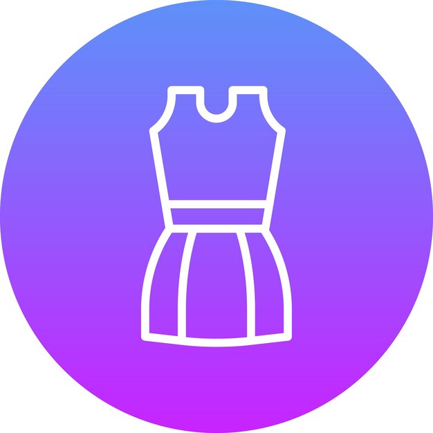 Ilustración del icono vectorial de Sundress del conjunto de iconos de verano