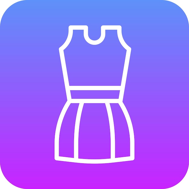 Ilustración del icono vectorial de Sundress del conjunto de iconos de verano