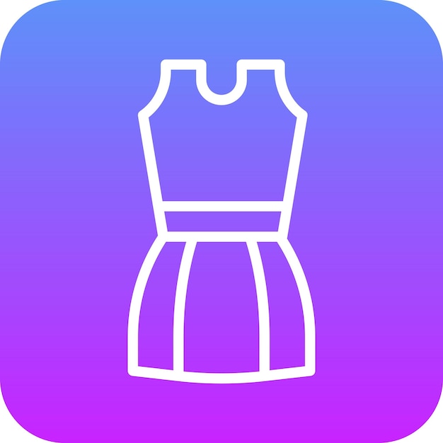 Vector ilustración del icono vectorial de sundress del conjunto de iconos de verano