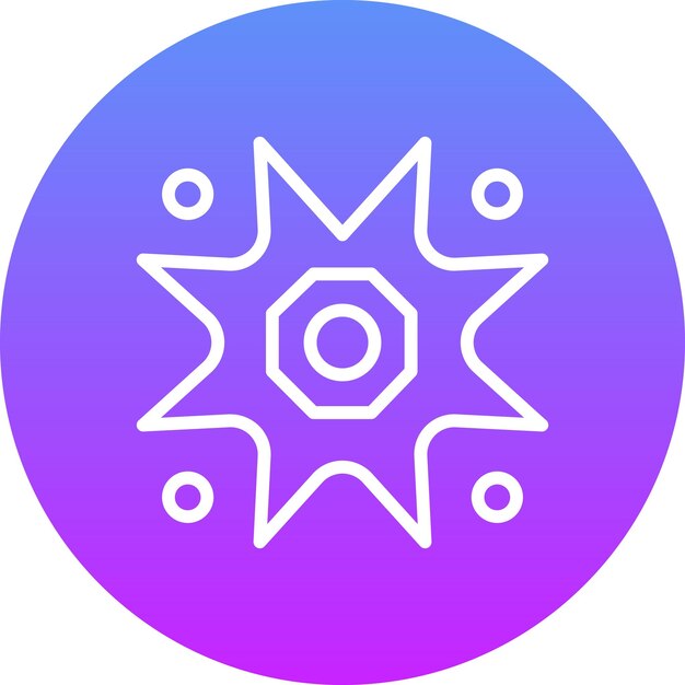 Ilustración del icono vectorial de la Supernova del conjunto de iconos de la Tecnología Espacial