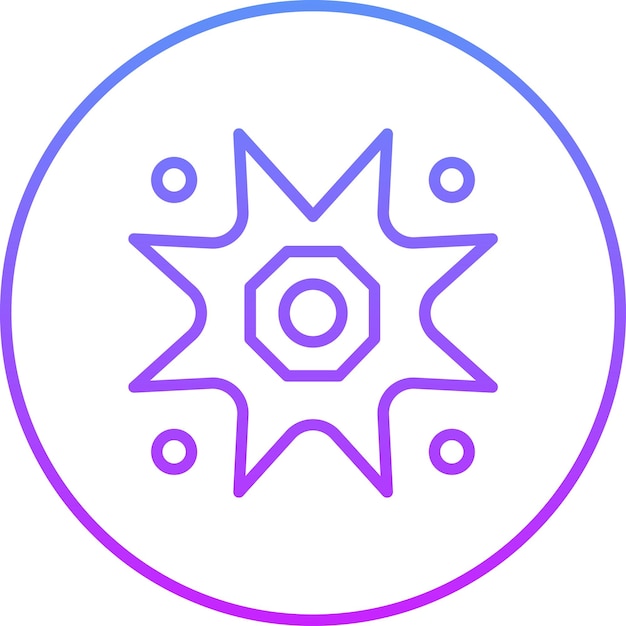 Ilustración del icono vectorial de la Supernova del conjunto de iconos de la Tecnología Espacial