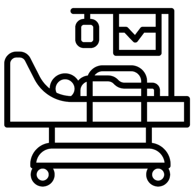 Ilustración del icono vectorial de supervisión médica del conjunto de iconos de Medicina I