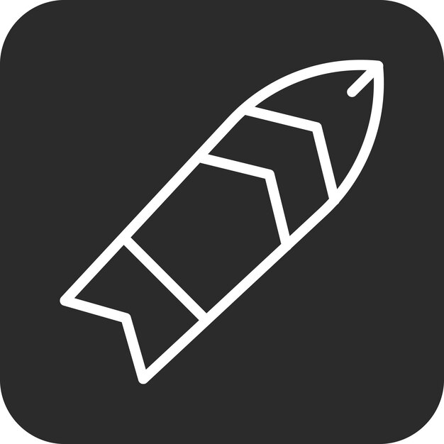 Ilustración del icono vectorial de surf del conjunto de iconos deportivos