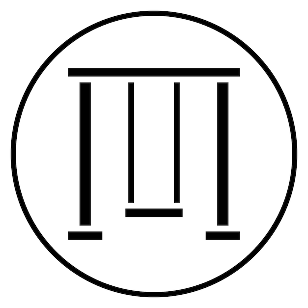 Ilustración del icono vectorial de swing del conjunto de iconos del jardín de infantes