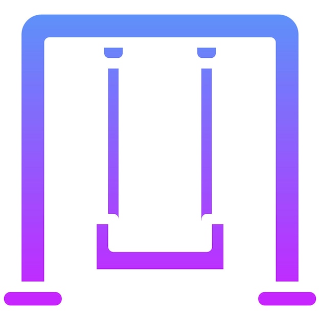Ilustración de icono vectorial de Swing del conjunto de iconos de juguetes para niños