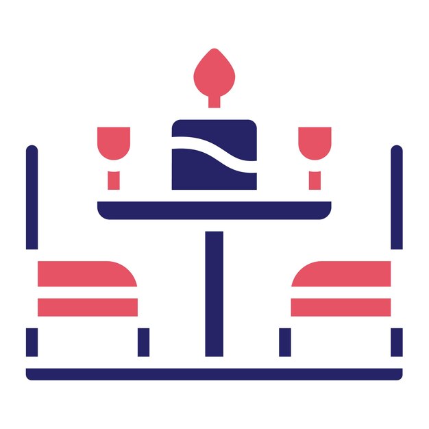 Ilustración del icono vectorial de la tabla del conjunto de iconos de cumpleaños