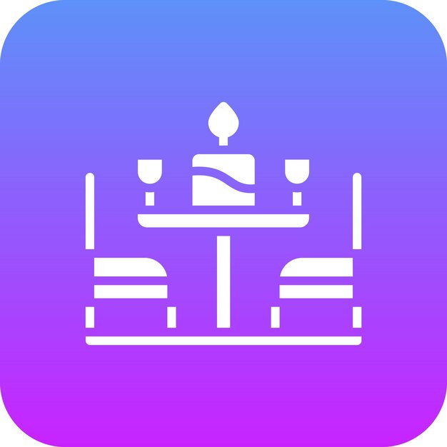 Ilustración del icono vectorial de la tabla del conjunto de iconos de cumpleaños