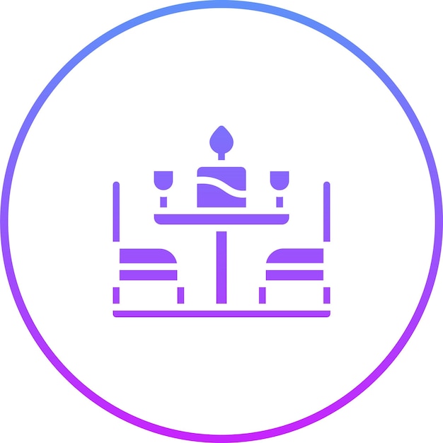 Ilustración del icono vectorial de la tabla del conjunto de iconos de cumpleaños