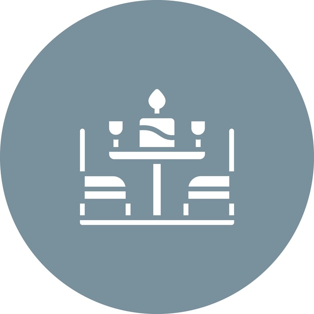Ilustración del icono vectorial de la tabla del conjunto de iconos de cumpleaños