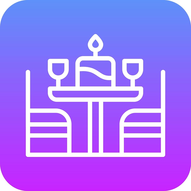 Ilustración del icono vectorial de la tabla del conjunto de iconos de cumpleaños