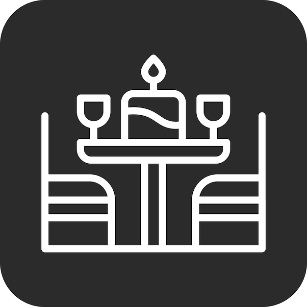 Ilustración del icono vectorial de la tabla del conjunto de iconos de cumpleaños
