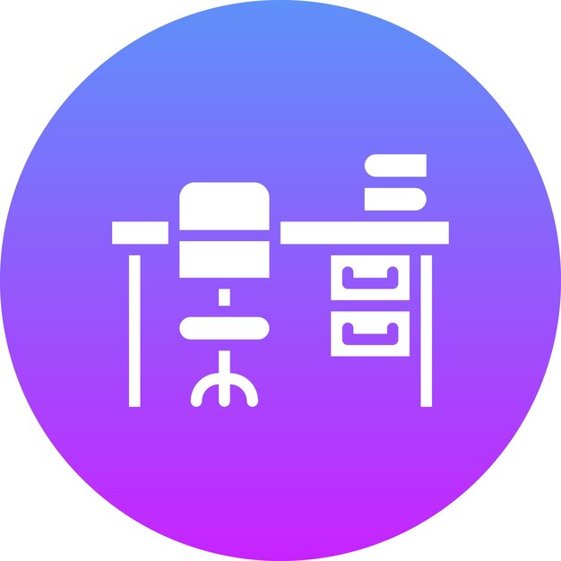 Ilustración del icono vectorial de la tabla del conjunto de iconos interiores