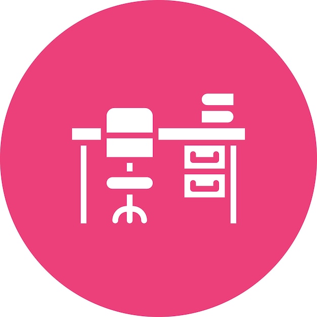 Ilustración del icono vectorial de la tabla del conjunto de iconos interiores