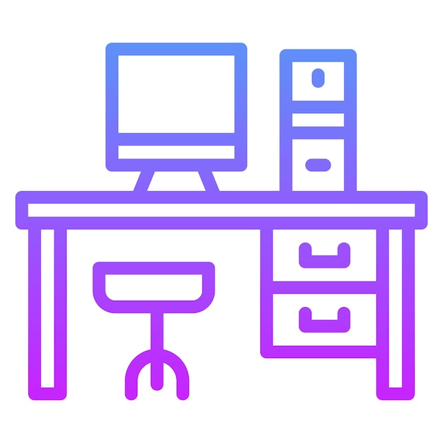 Ilustración del icono vectorial de la tabla del conjunto de iconos interiores