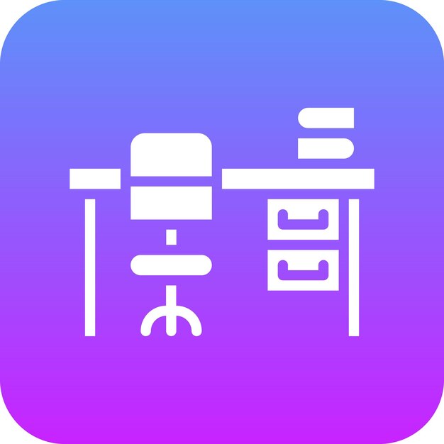 Ilustración del icono vectorial de la tabla del conjunto de iconos interiores