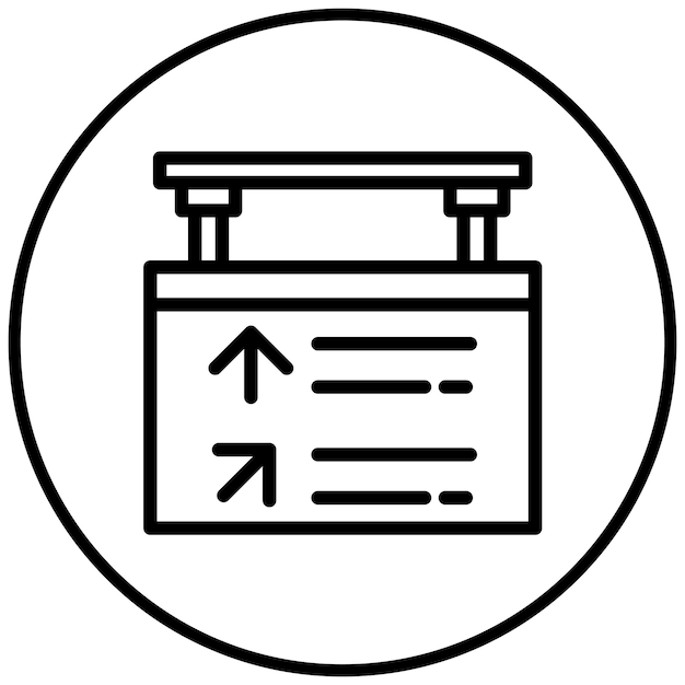 Ilustración del icono vectorial del tablero de salida del icono de la peregrinación del Hajj
