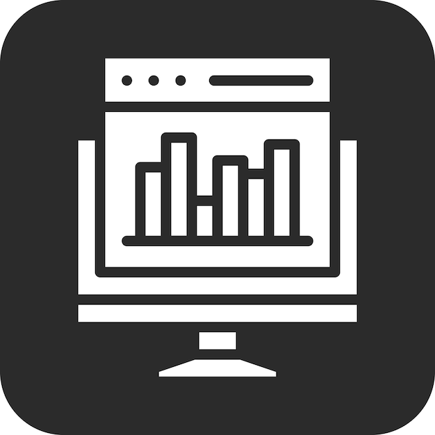 Ilustración del icono vectorial del tablero del sitio web del icono del alojamiento web