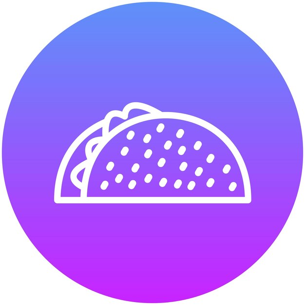 Ilustración del icono vectorial de Taco Bar del conjunto de iconos de catering