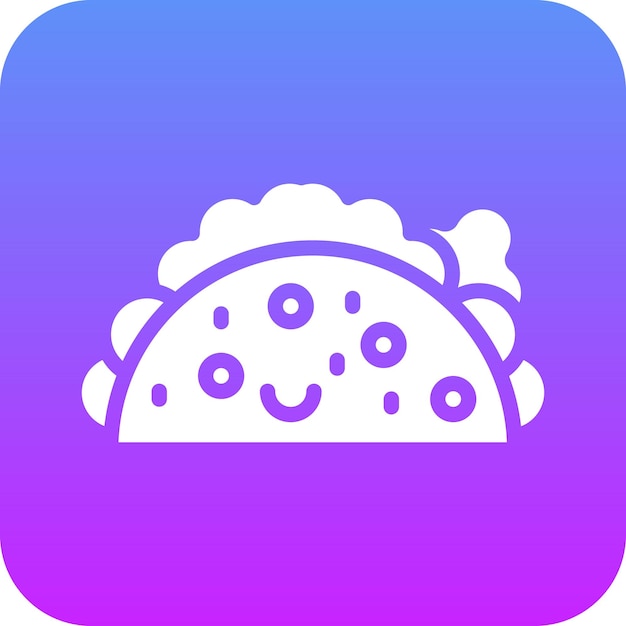 Ilustración del icono vectorial de Taco del conjunto de iconos de entrega de alimentos