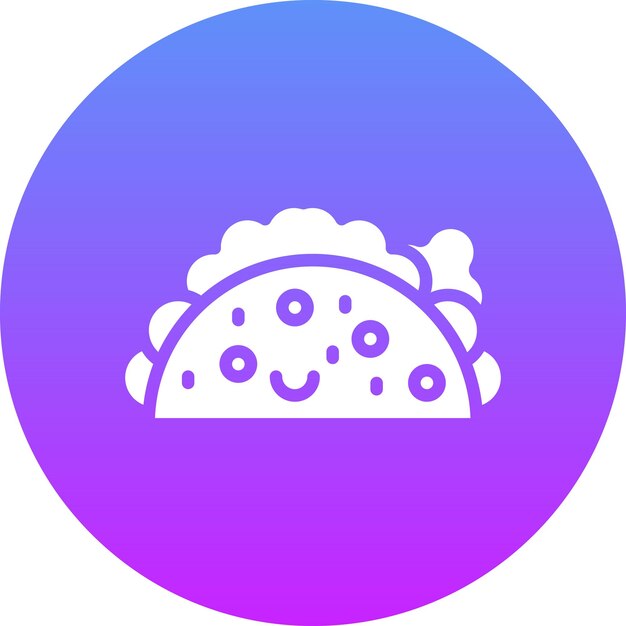 Ilustración del icono vectorial de Taco del conjunto de iconos de entrega de alimentos
