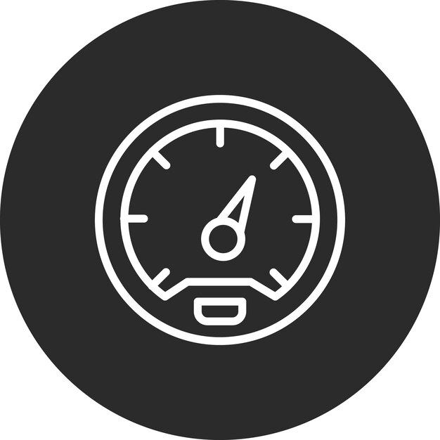 Ilustración del icono vectorial del tacómetro del conjunto de iconos de reparación de automóviles