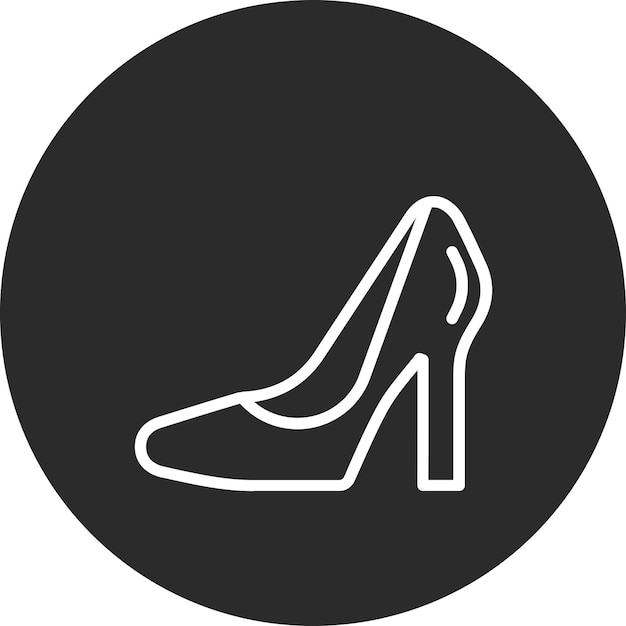 Ilustración del icono vectorial de tacones altos del conjunto de iconos de bodas