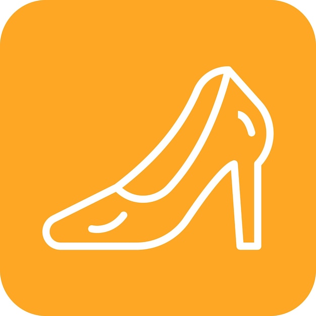 Ilustración del icono vectorial de tacones altos del conjunto de iconos de Mall