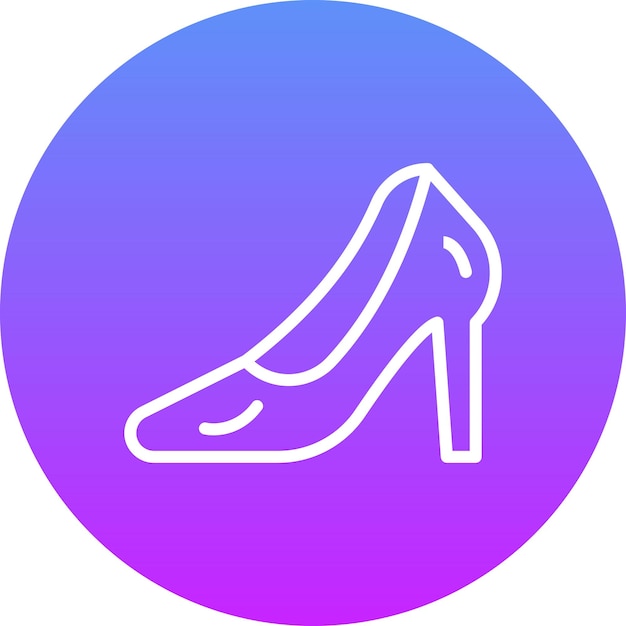 Ilustración del icono vectorial de tacones altos del conjunto de iconos de Mall