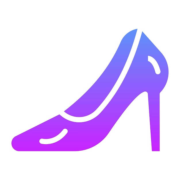Ilustración del icono vectorial de tacones altos del conjunto de iconos de Mall