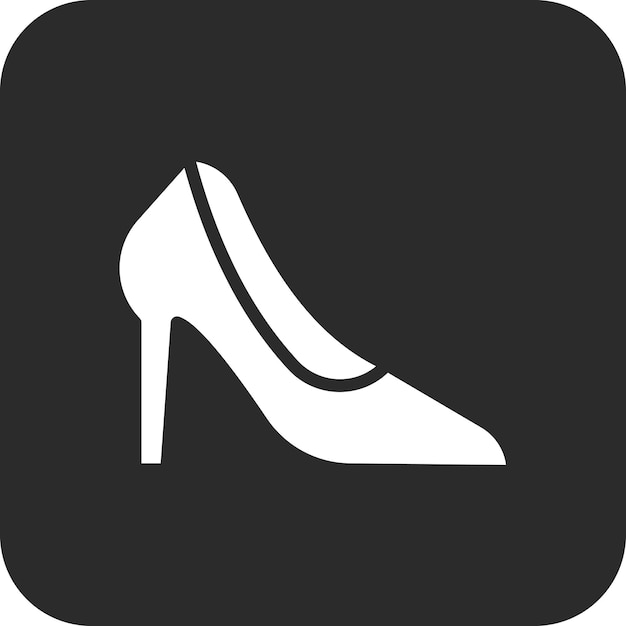 Ilustración del icono vectorial de tacones altos del conjunto de iconos de moda