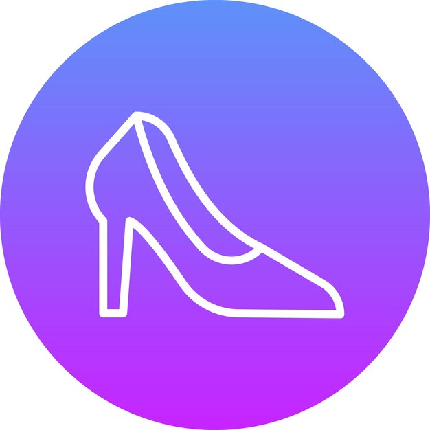 Ilustración del icono vectorial de tacones altos del conjunto de iconos de moda