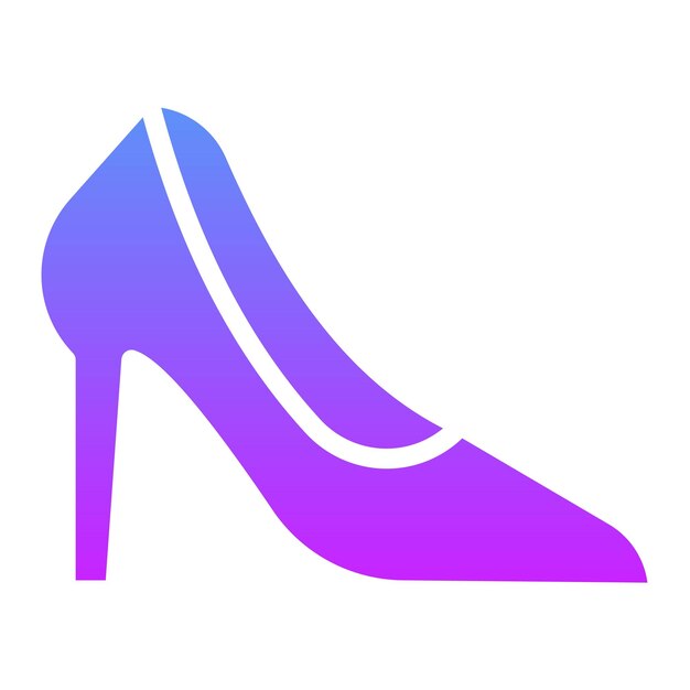 Ilustración del icono vectorial de tacones altos del conjunto de iconos de moda