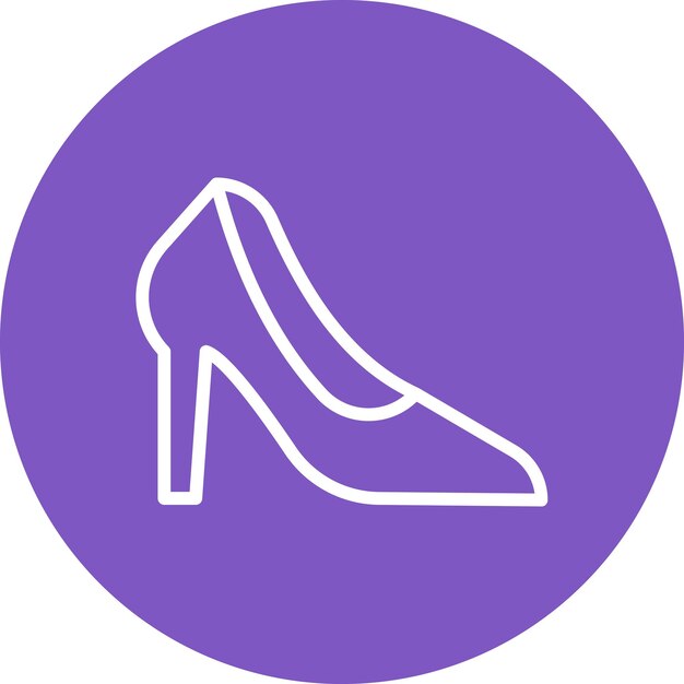 Ilustración del icono vectorial de tacones altos del conjunto de iconos de moda