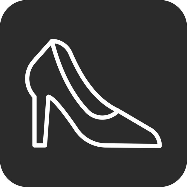 Ilustración del icono vectorial de tacones altos del conjunto de iconos de moda