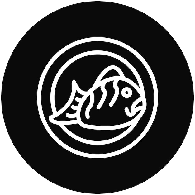 Ilustración del icono vectorial de Taiyaki del conjunto de iconos de Street Food