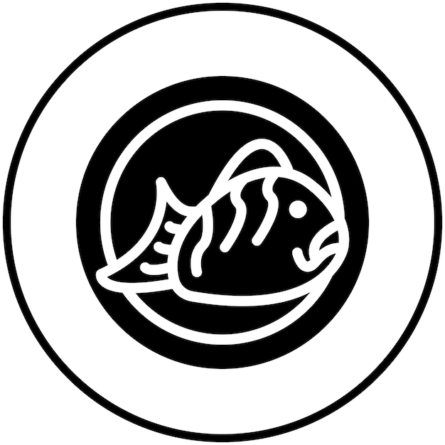 Ilustración del icono vectorial de Taiyaki del conjunto de iconos de Street Food