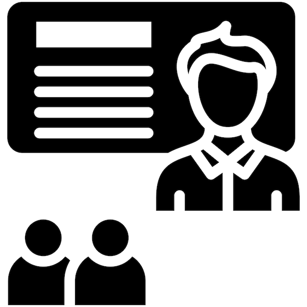 Ilustración del icono vectorial del taller del conjunto de iconos de formación empresarial
